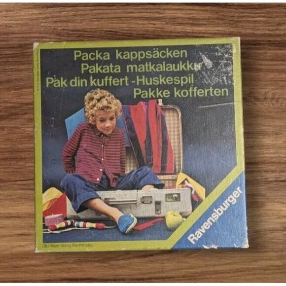 1973 Ravensburg Game Scandinavian Memory Packa Kappsacken Your Suitcase Vtg 70s - Picture 1 of 15